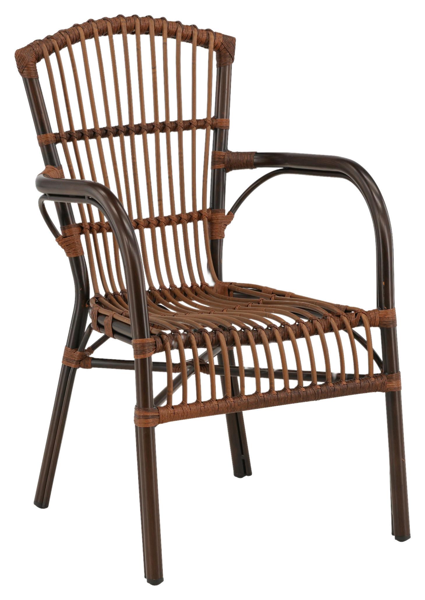 Gartensessel Galera ca. 55x90x63 cm Braun - Braun, KONVENTIONELL, Metall (55/90/63cm) - Gardenson