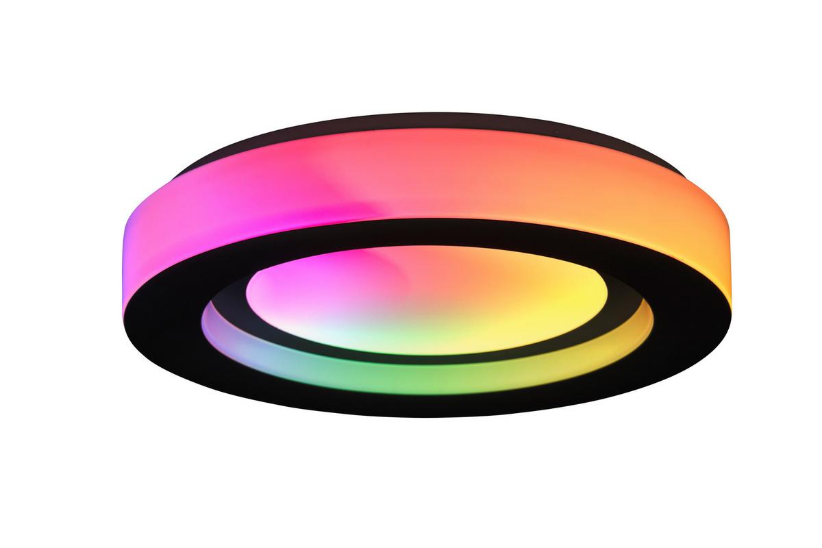 LAMPA SUFITOWA LED SEMRA - czarny, Modern, tworzywo sztuczne/metal (50/8cm) - Bessagi Home