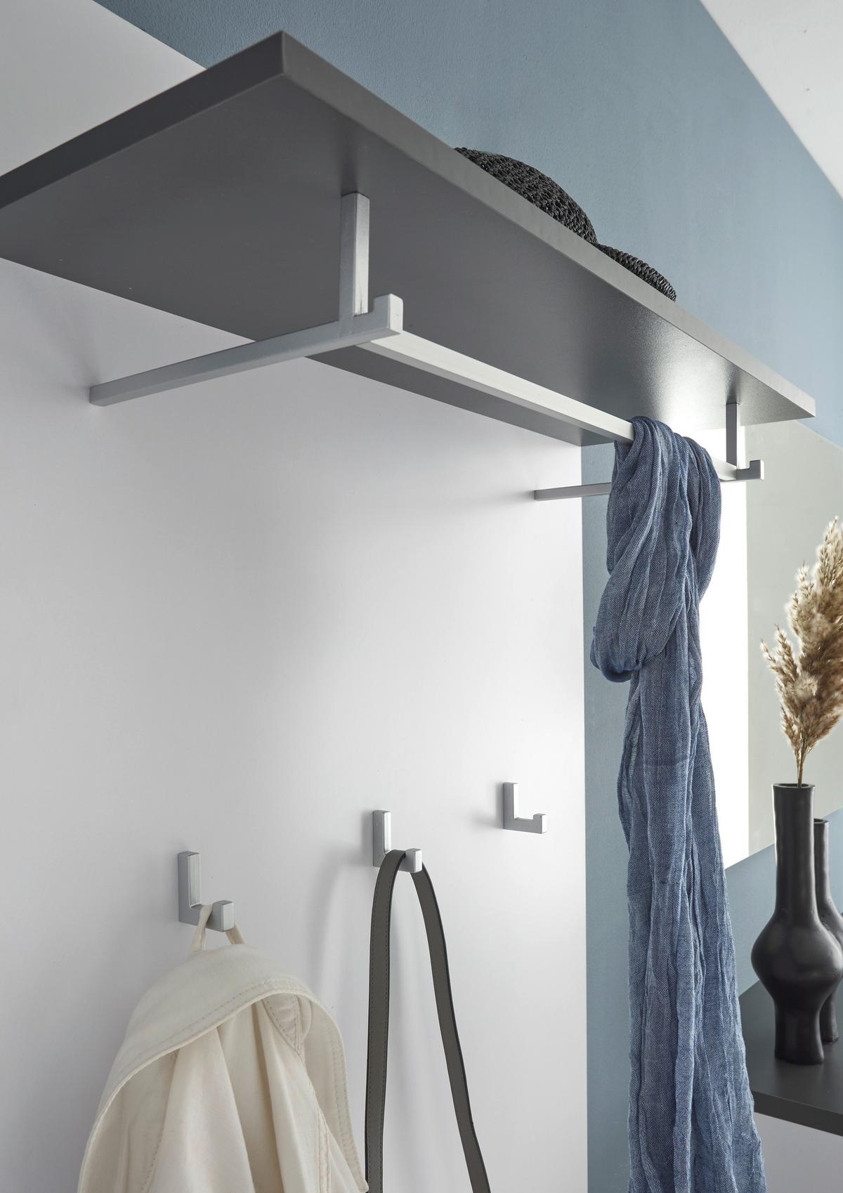 PANEL DO PRZEDPOKOJU BOSTON - antracytowy/biały, Design, materiał drewnopochodny (70/151/27cm) - MID.YOU