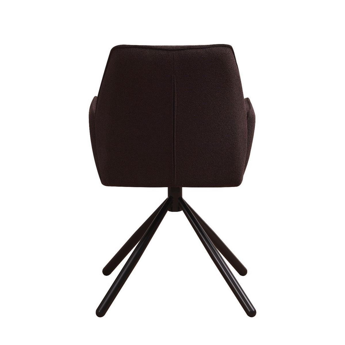 Armlehnstuhl-Set Reims ca. 56x97 cm 2er Set Braun - Schwarz/Braun, Design, Textil/Metall (56/97/52,5cm) - MID.YOU
