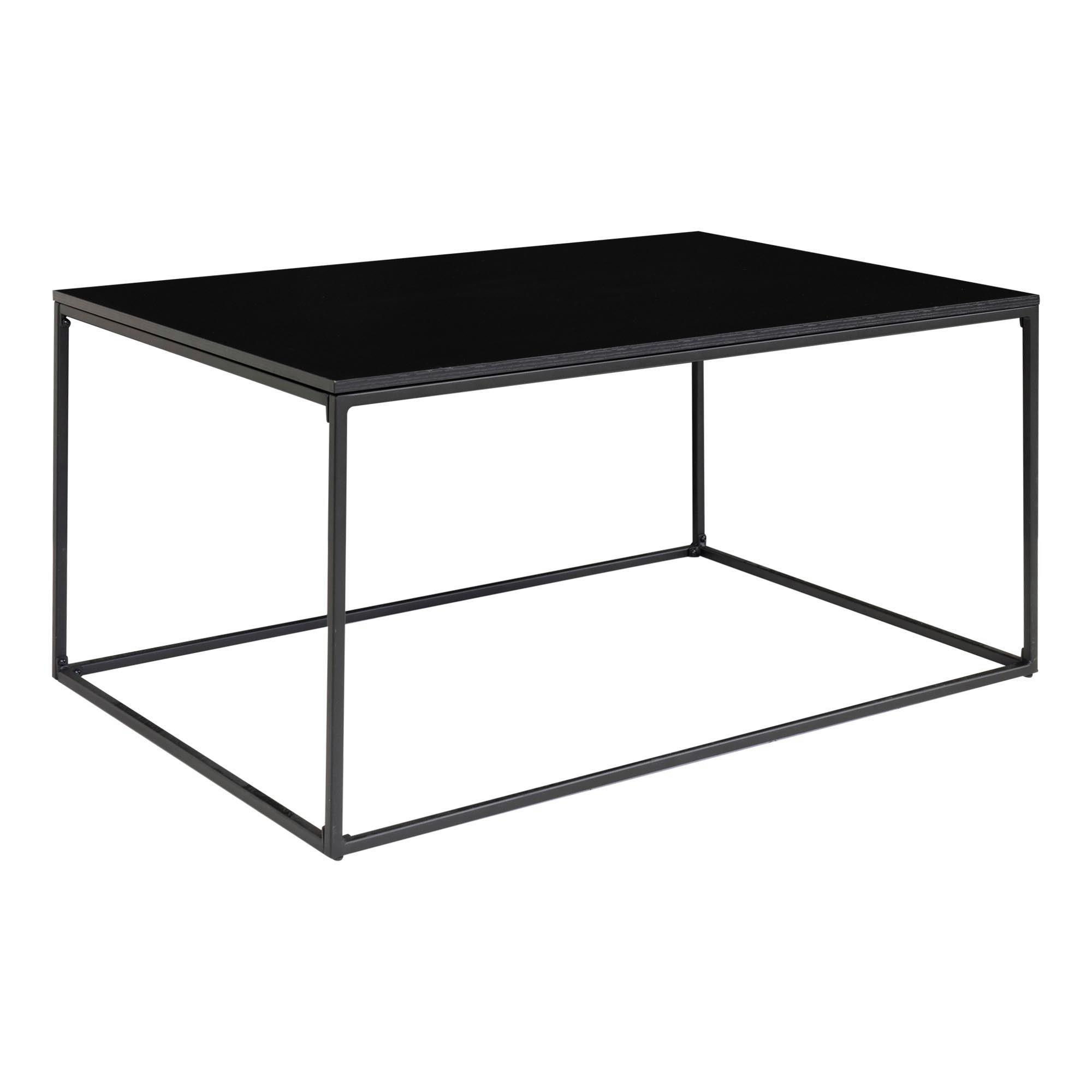 Couchtisch Vita Schwarz ca. 90x60x45 cm - Schwarz, Design, Holzwerkstoff/Metall (90/60/45cm) - MID.YOU