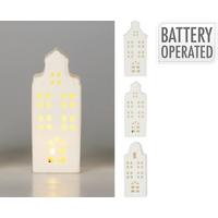 Led-es Dekor Ház Benny - fehér, kerámia (6,1/5/15,5cm)