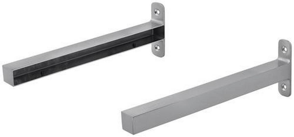 Fali Polctartó 2db Alu Színű Lentini - alumínium színű, Modern, fém (2,2/8/25,5cm) - Mömax