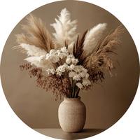 METALLBILD RUSTIC DRIED FLOWER - Hellbraun/Weiss, Basics, Metall (60/0,3cm)