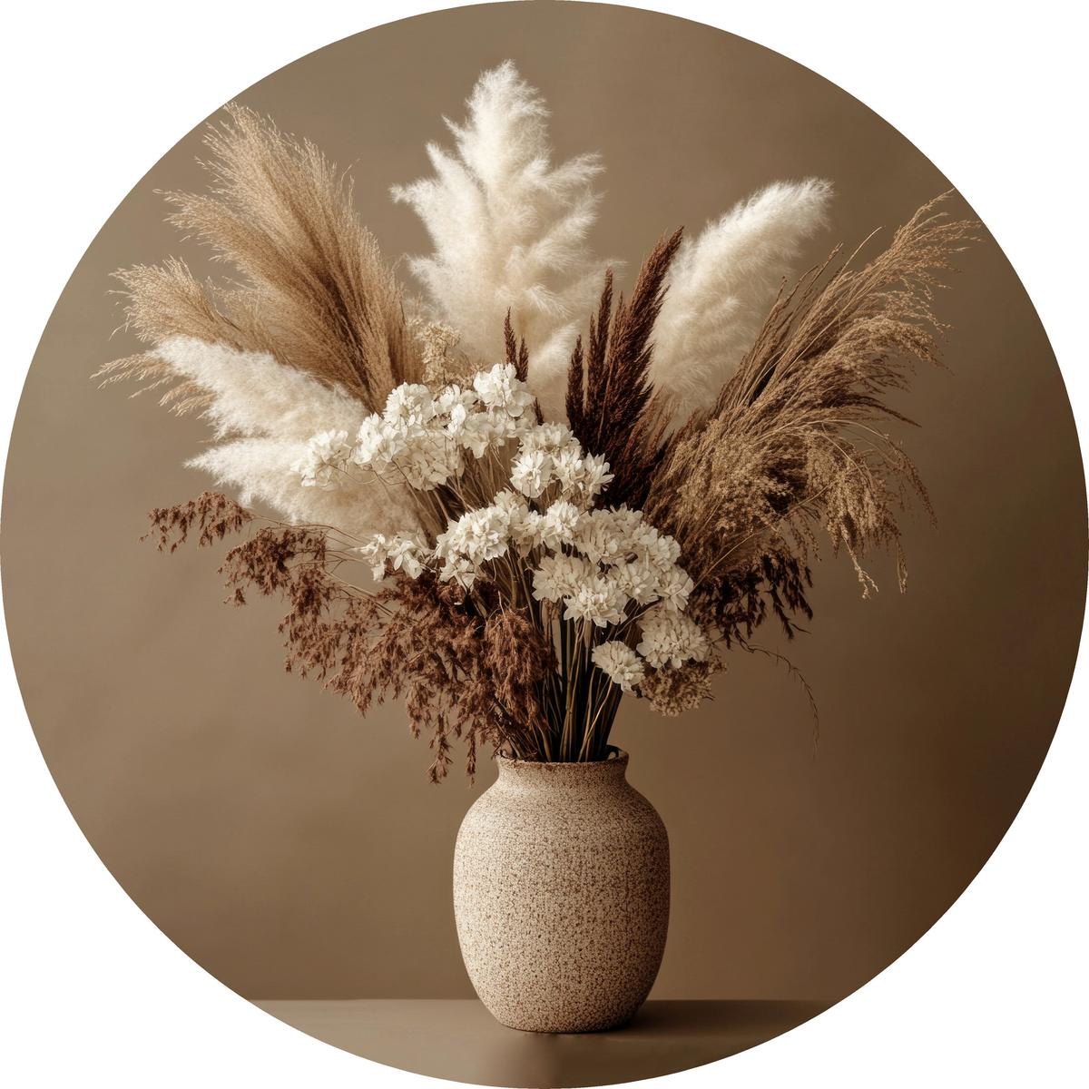 METALLBILD RUSTIC DRIED FLOWER - Hellbraun/Weiss, Basics, Metall (60/0,3cm)