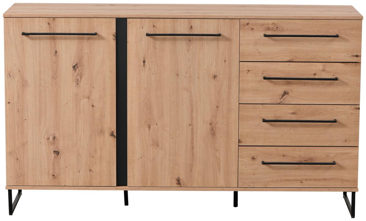 Tálalószekrény Sardinia - Artisan tölgy, Modern, faalapú anyag (159/95/42cm)