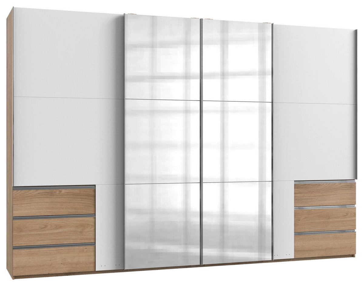 Ormar S Kliznim Vratima Level 36 A - bijela/boje hrasta, Moderno, drvni materijal (350/236/65cm) - Modern Living