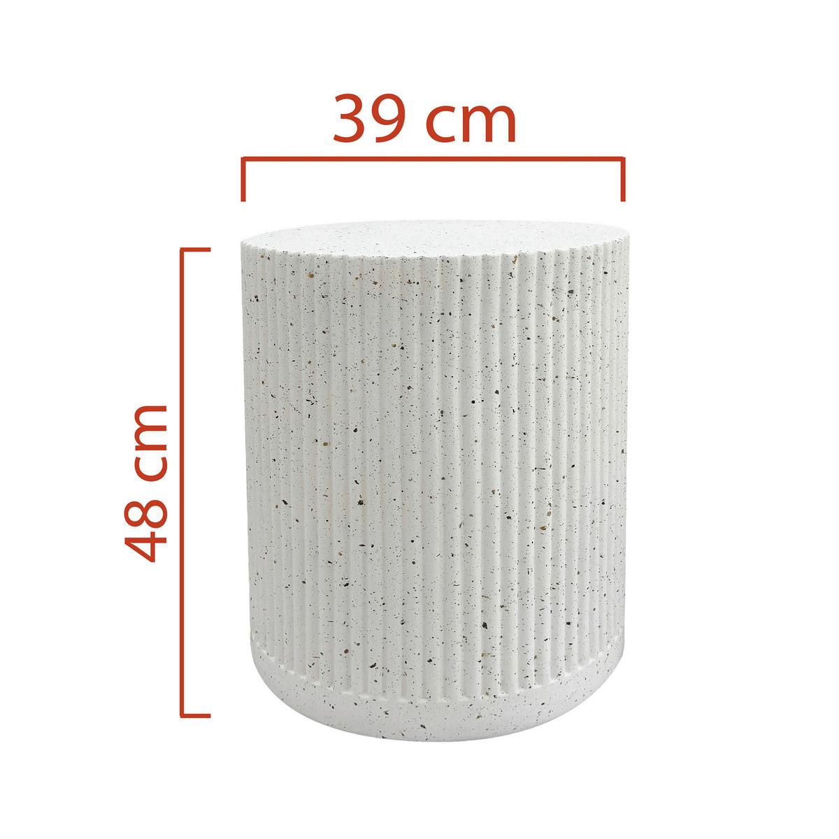 Jasper Stolić - bijela, Moderno, kamen (39/48cm) - Modern Living