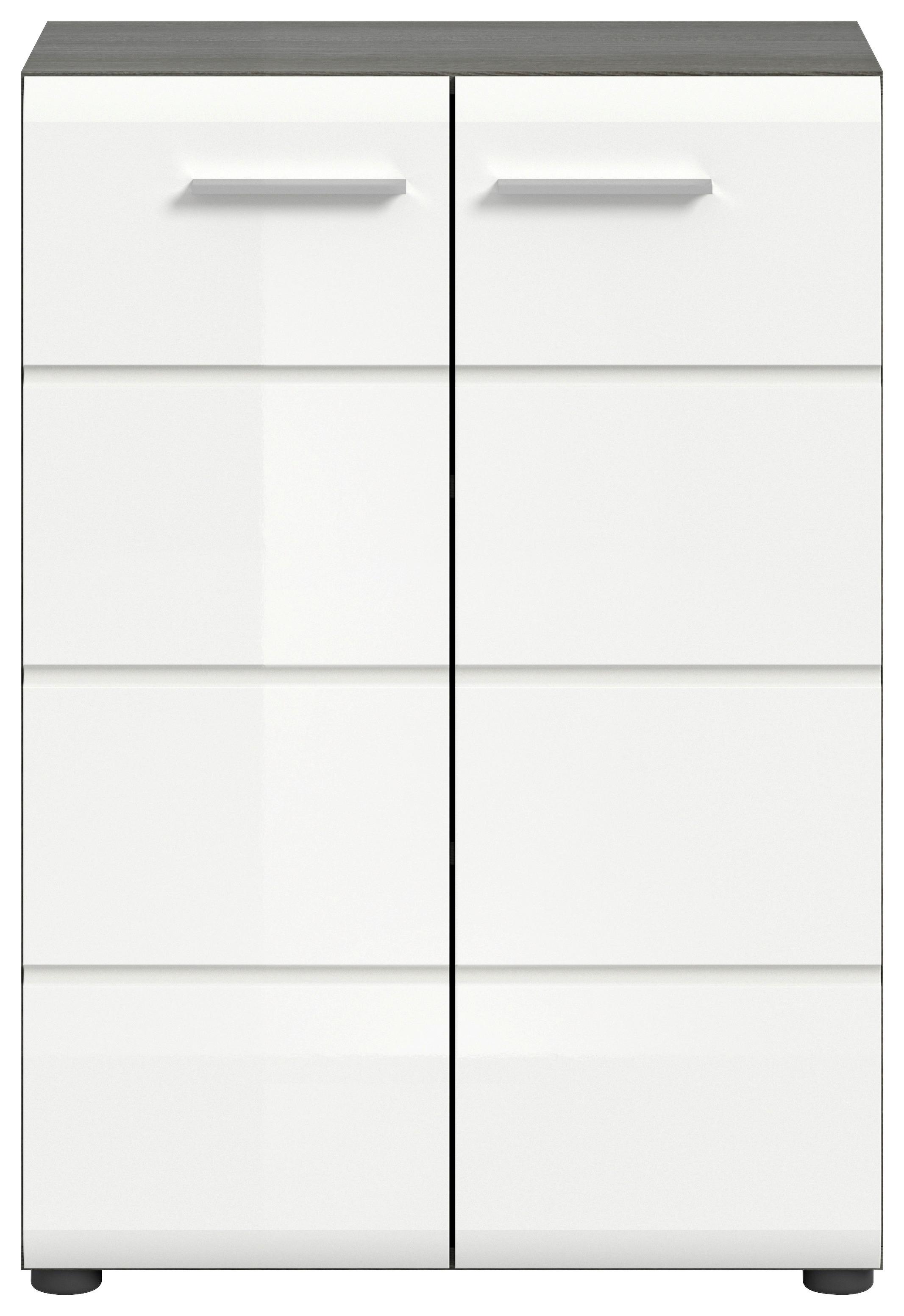 Comodă SALSA - alb lucios intens, Design, material pe bază de lemn (60/85/37cm) - Modern Living