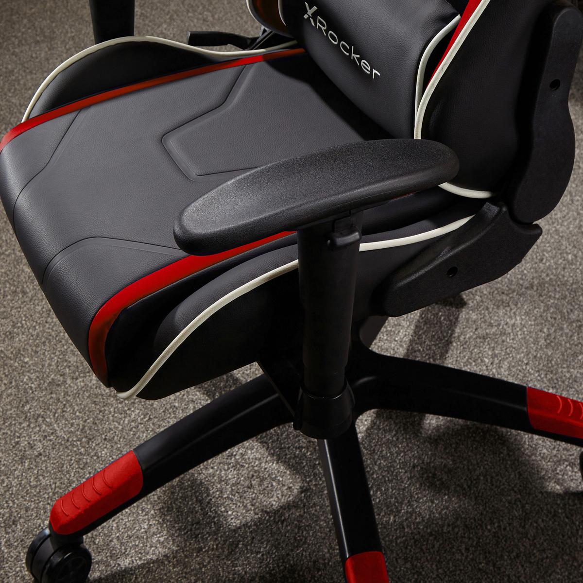 Gamingsessel Agility ca. 55x113x62,5cm Schwarz/Rot - Rot/Schwarz, MODERN, Kunststoff/Textil (55/113/62,5cm) - X Rocker