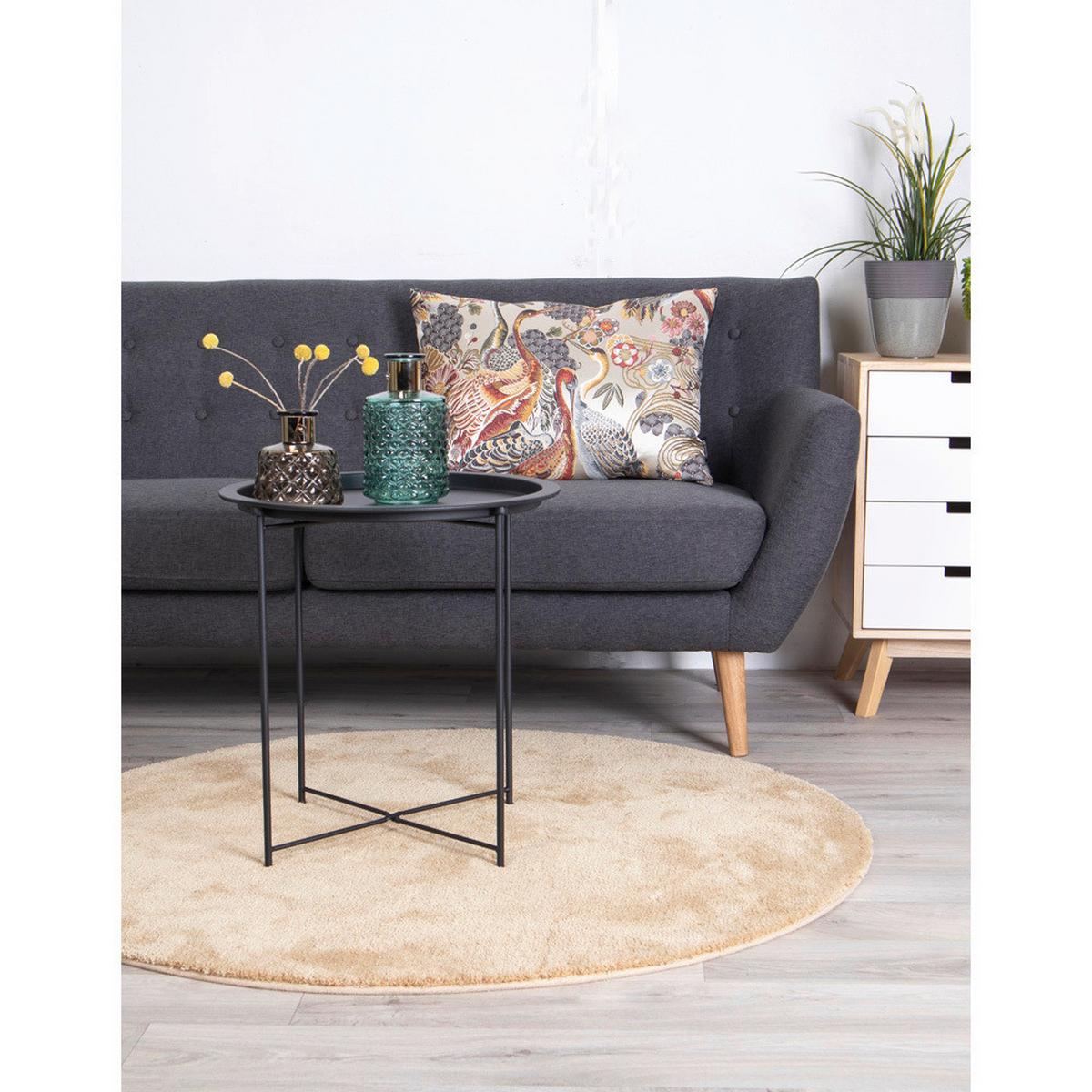 Beistelltisch Bastia Schwarz ca. 47x47x50 cm - Schwarz, Design, Metall (47/47/50cm) - MID.YOU