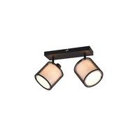 Strahler Burton Grau/Schwarz max. 28 Watt - Schwarz/Grau, Basics, Textil/Metall (32,5/19,5/18cm) - Trio Leuchten