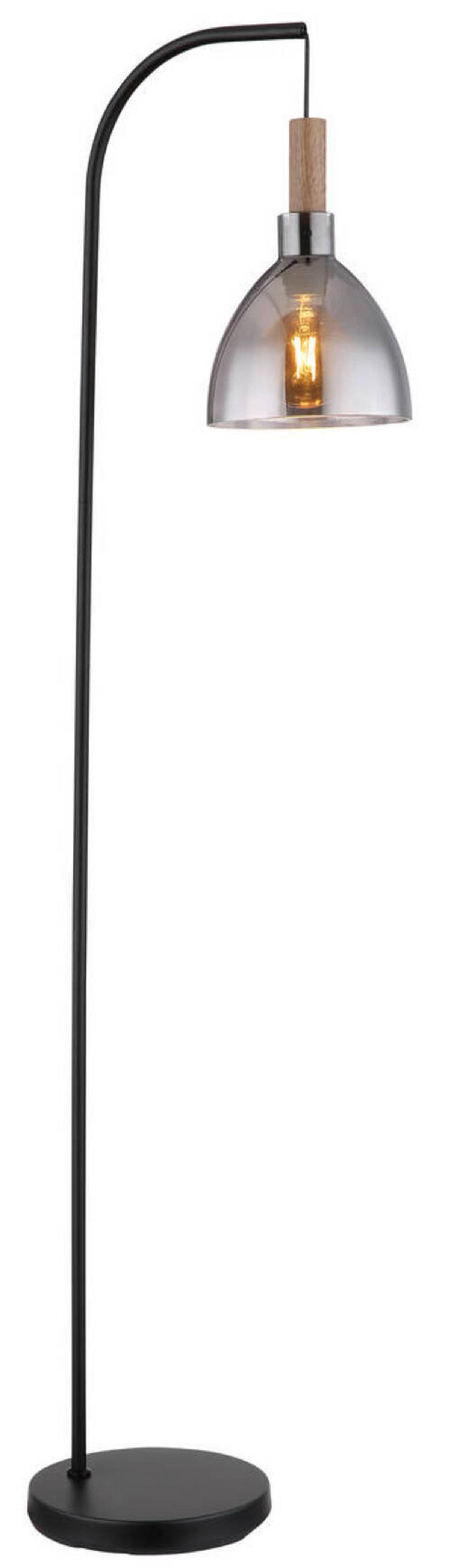 Stoječa Svetilka 15550s Mattea - črna, Design, kovina/steklo (40/25/150cm) - Globo