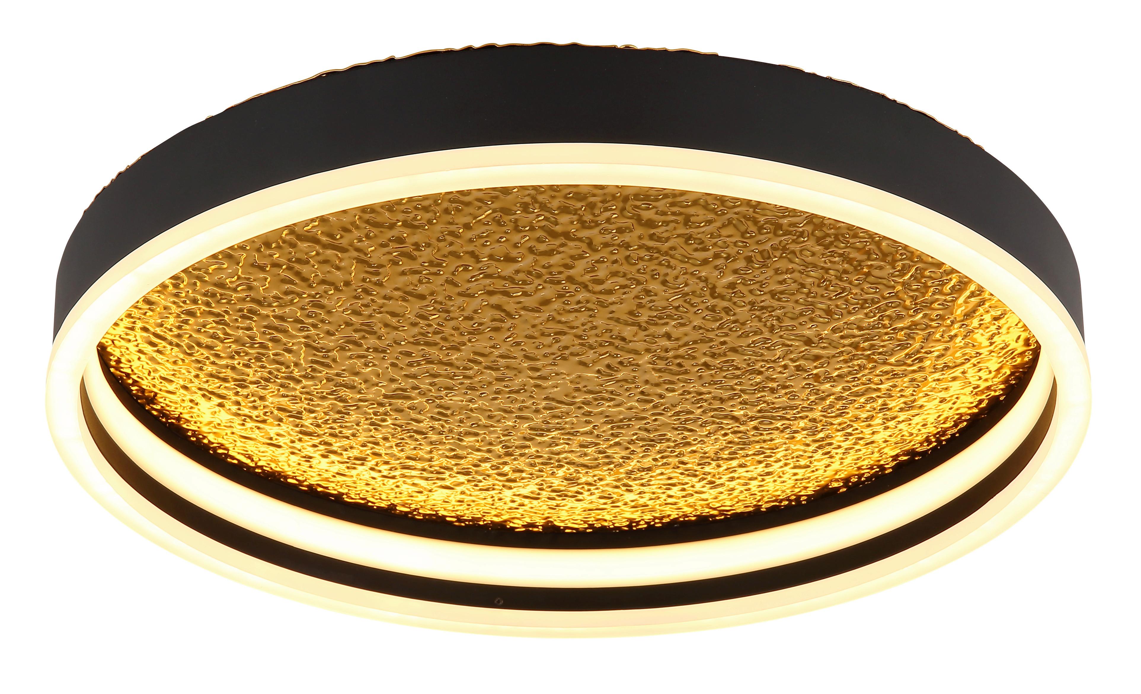 LED-DECKENLEUCHTE 48460-36 HEDI - Weiss/Goldfarben, Design, Kunststoff/Metall (40/8cm) - Globo