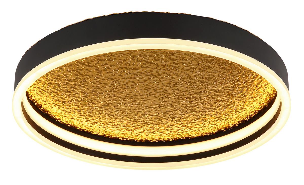 LED-DECKENLEUCHTE 48460-36 HEDI - Weiss/Goldfarben, Design, Kunststoff/Metall (40/8cm) - Globo