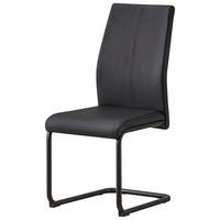 Scaun cantilever ANNE - negru, Konventionell, metal/textil (44/96/57cm) - Best Price