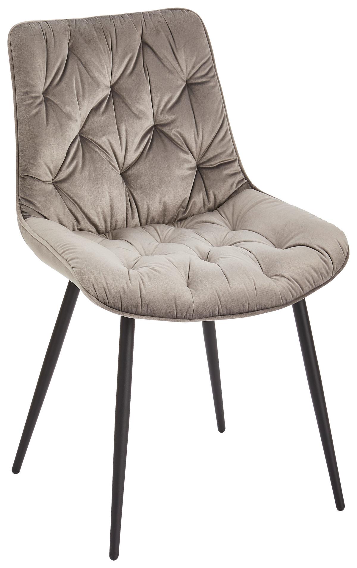 KRZESŁO LANGFORD - czarny/szary, Modern, metal/drewno (52/85/59cm) - Livetastic