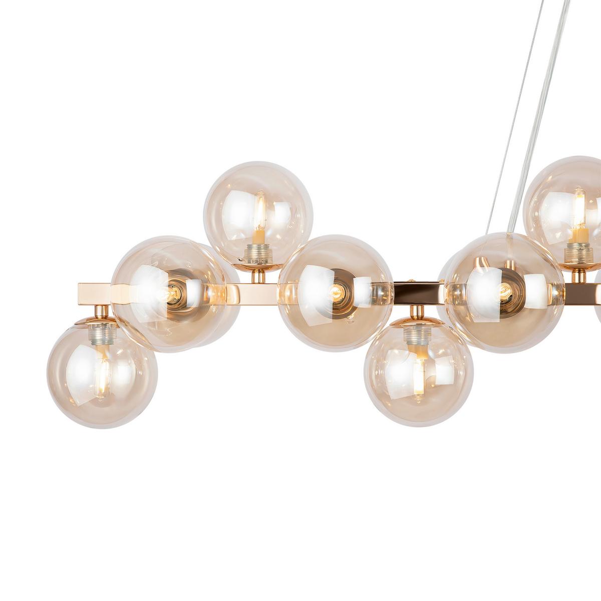 Pendelleuchte Dallas Goldfarben max. 28 Watt - Goldfarben, Trend, Glas/Metall (23,8/22,8/123,5cm) - MAYTONI