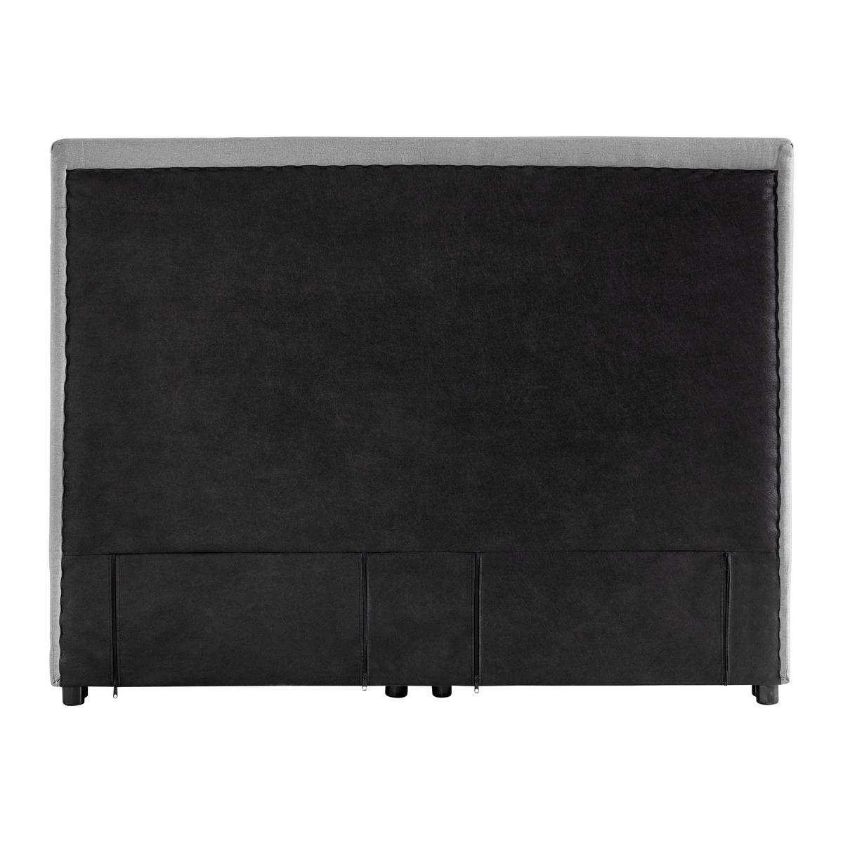 Boxspring Ágy Szürke Florinda - szürke, Modern, textil/fa (140/200cm) - Bessagi Home