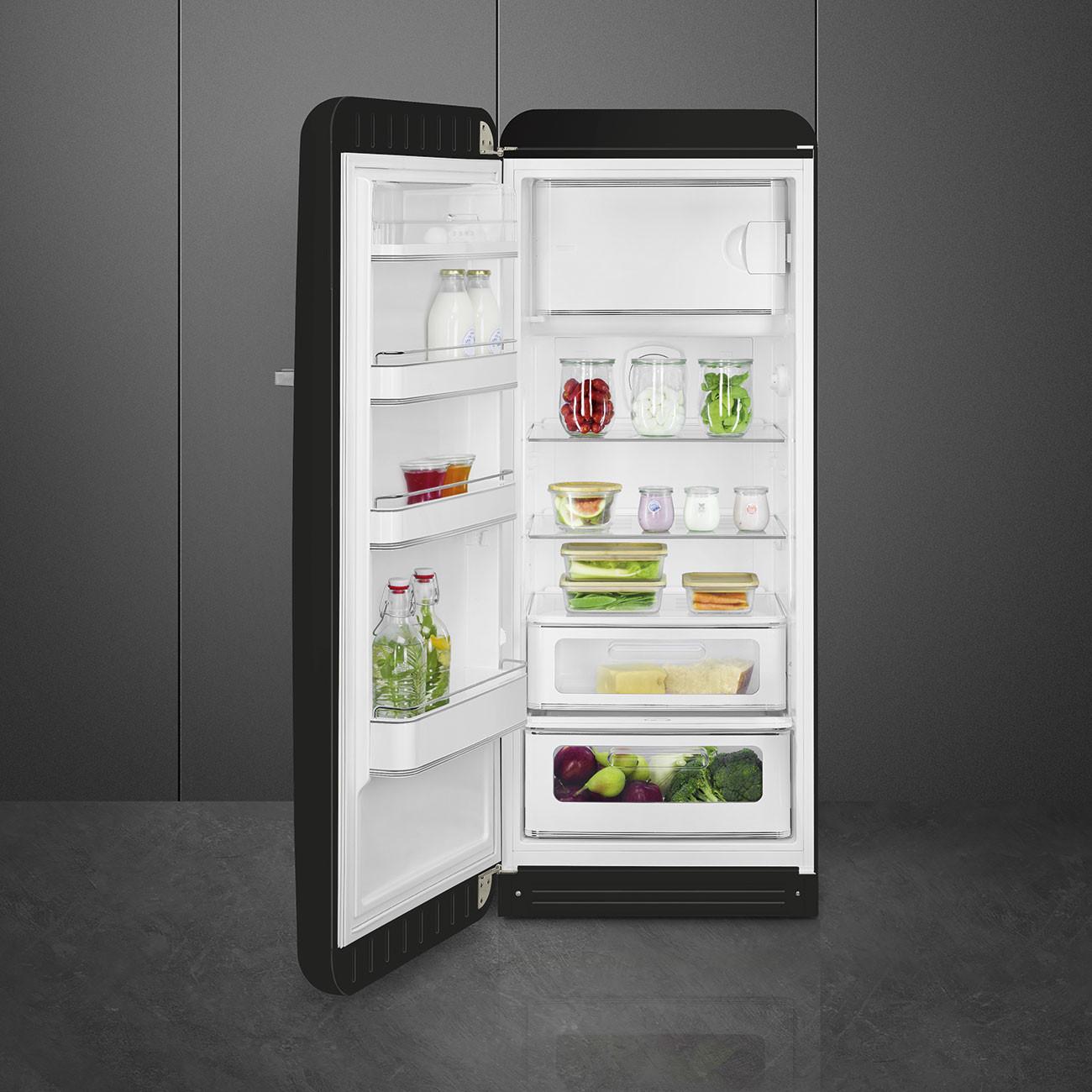 Kühlschrank FAB28LBL5 in Schwarz - Schwarz, MODERN, Glas/Metall (60/153/72,8cm) - SMEG