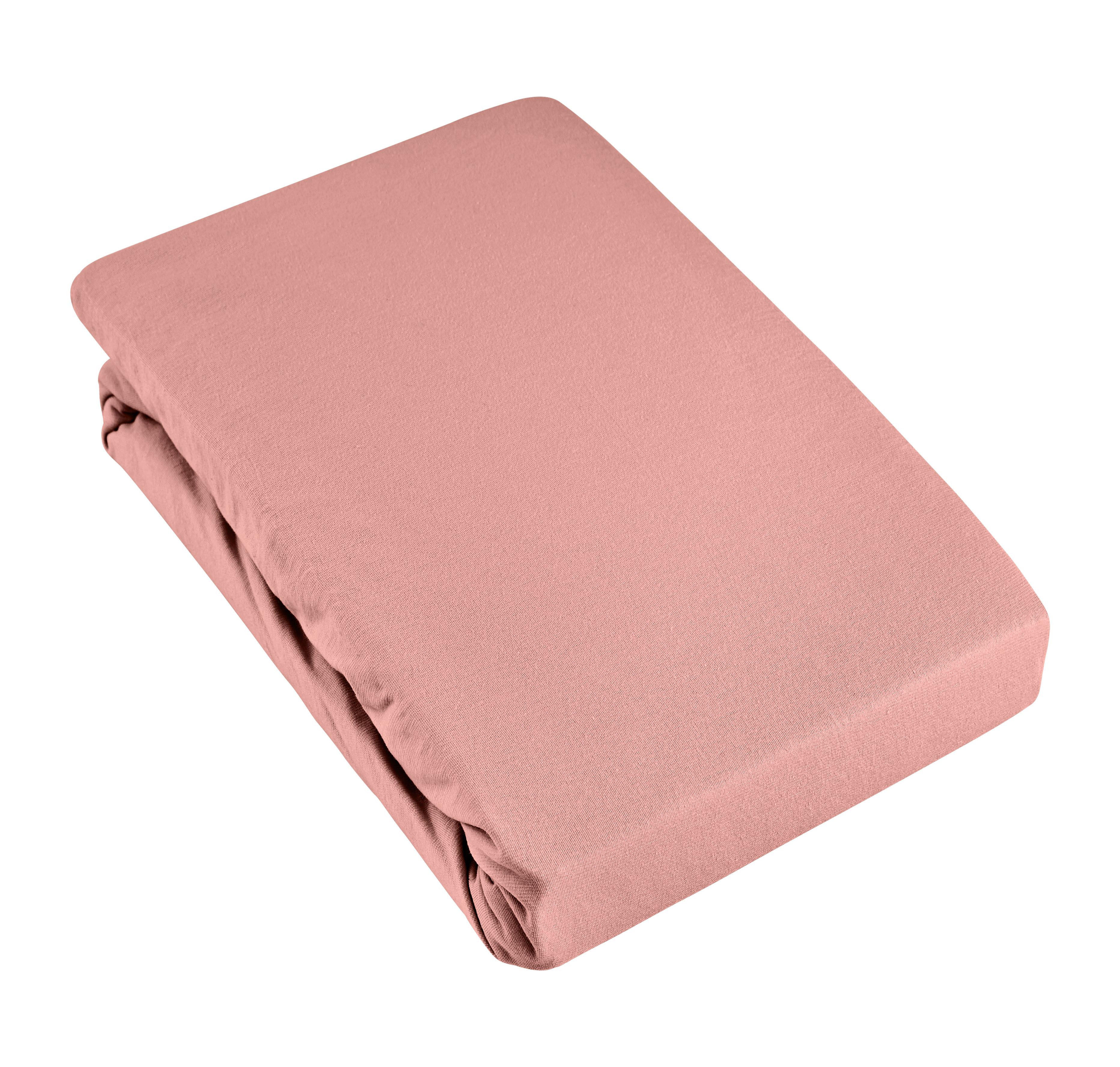 Cearșaf cu elastic Alma, cca. 140x200cm - roz, Konventionell, textil (140/200cm) - Mömax