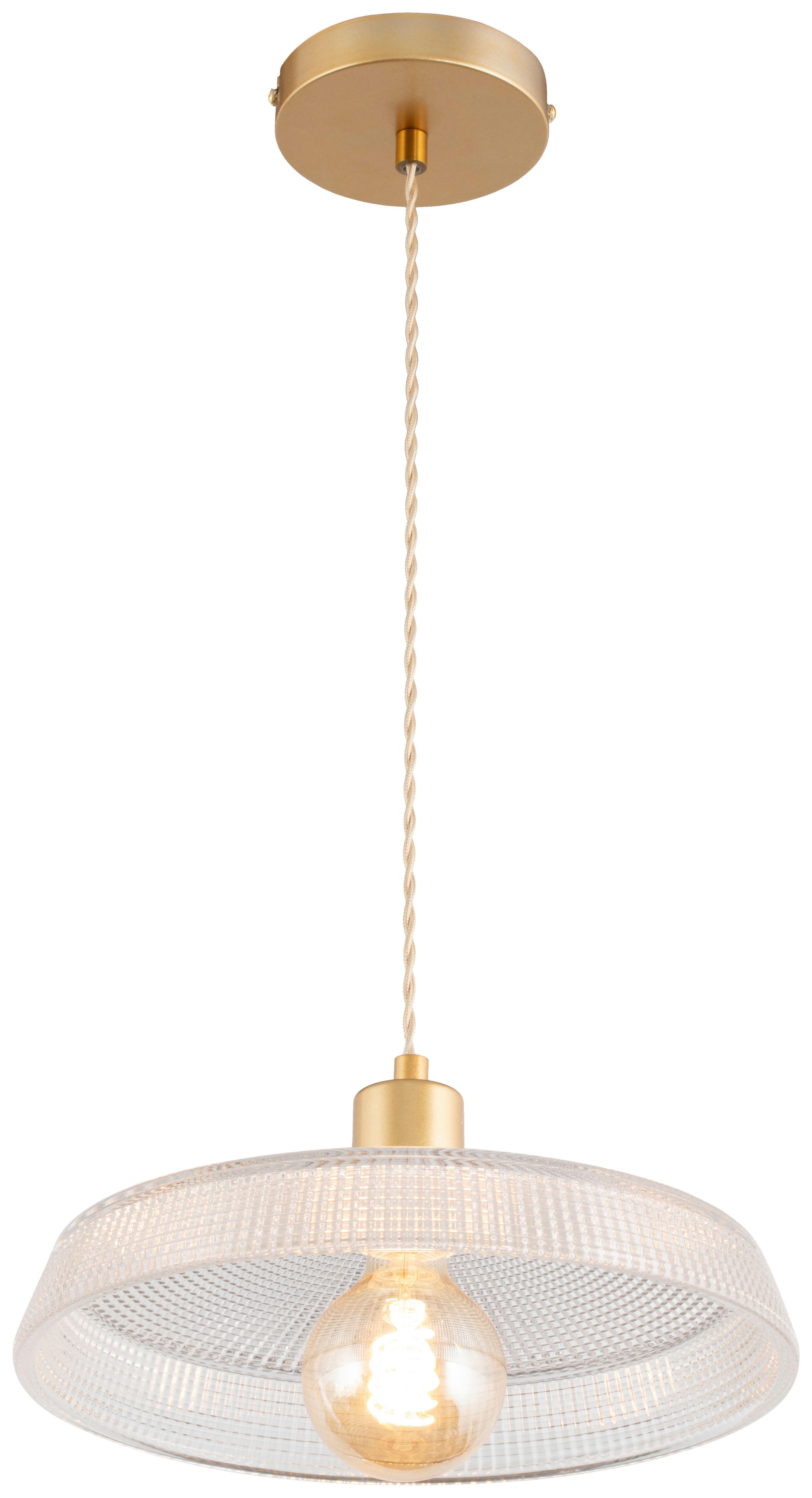 LAMPA WISZĄCA SIMONA - przejrzysty, Trend, metal/szkło (30/113cm) - Novel