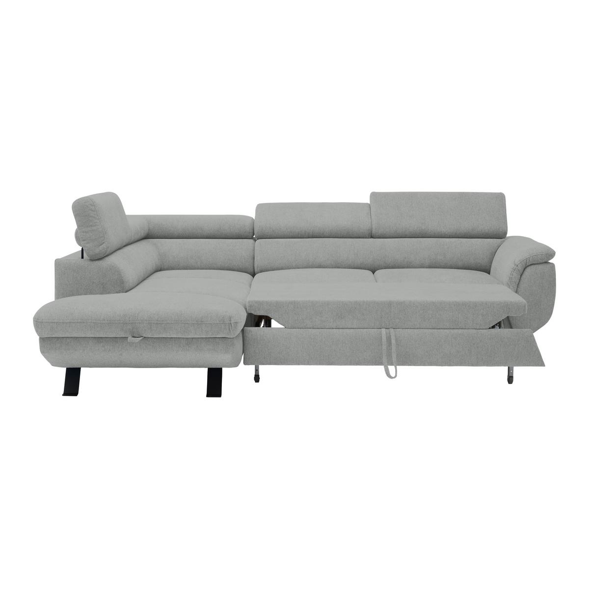 Kutna Garnitura Raven - svijetlo siva/crna, Moderno, tekstil/metal (198/257cm) - Modern Living
