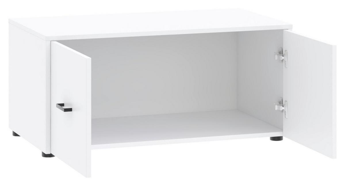 Aufsatzschrank Kivo Weiß - Schwarz/Weiß, MODERN, Holzwerkstoff/Kunststoff (90/39,8/52,1cm) - Based