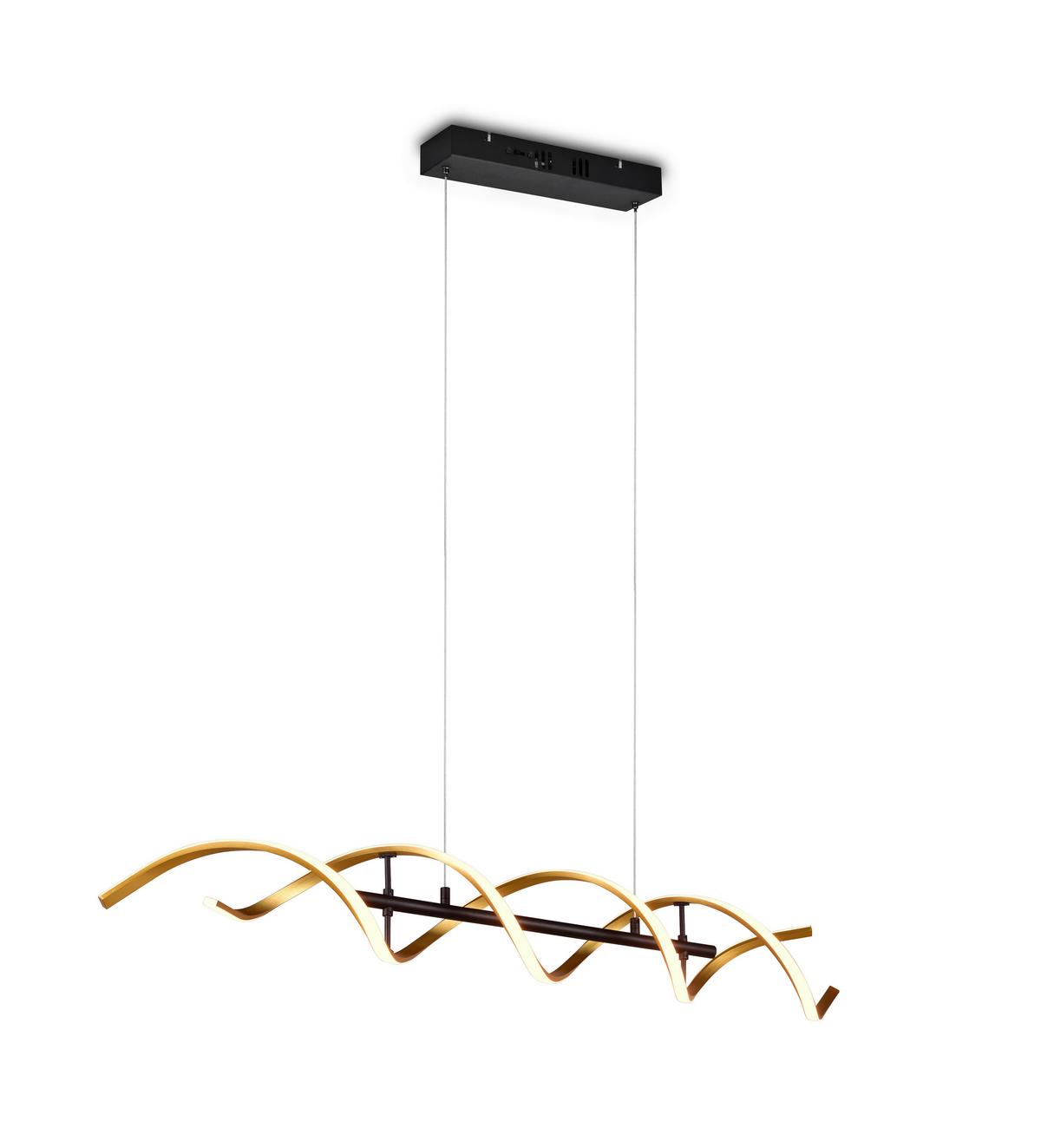LED-Hängeleuchte Sequence Goldfarben max. 45 Watt - Goldfarben/Alufarben, Design, Metall (104,5/16/150cm) - Trio Leuchten