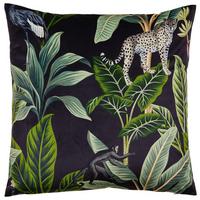 Zierkissen Junglelife in Bunt ca. 60x60cm - Schwarz, Konventionell (60/60cm) - Modern Living