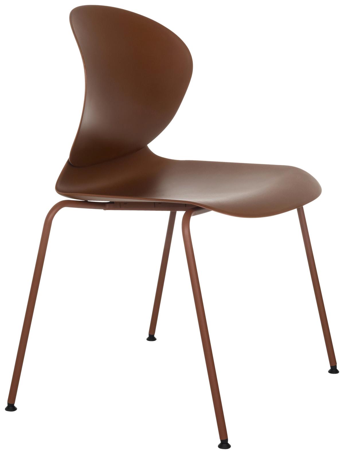 Konferenčni Stol T36 Vi, Rdečerjava - srebrne barve/rdečerjava, Moderno, kovina/umetna masa (56/80/54cm) - MID.YOU