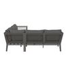 LOUNGEGRUPP MALOU - mörkgrå/antracit, Modern, metall/textil (218/68/76,5cm) - Bessagi Garden