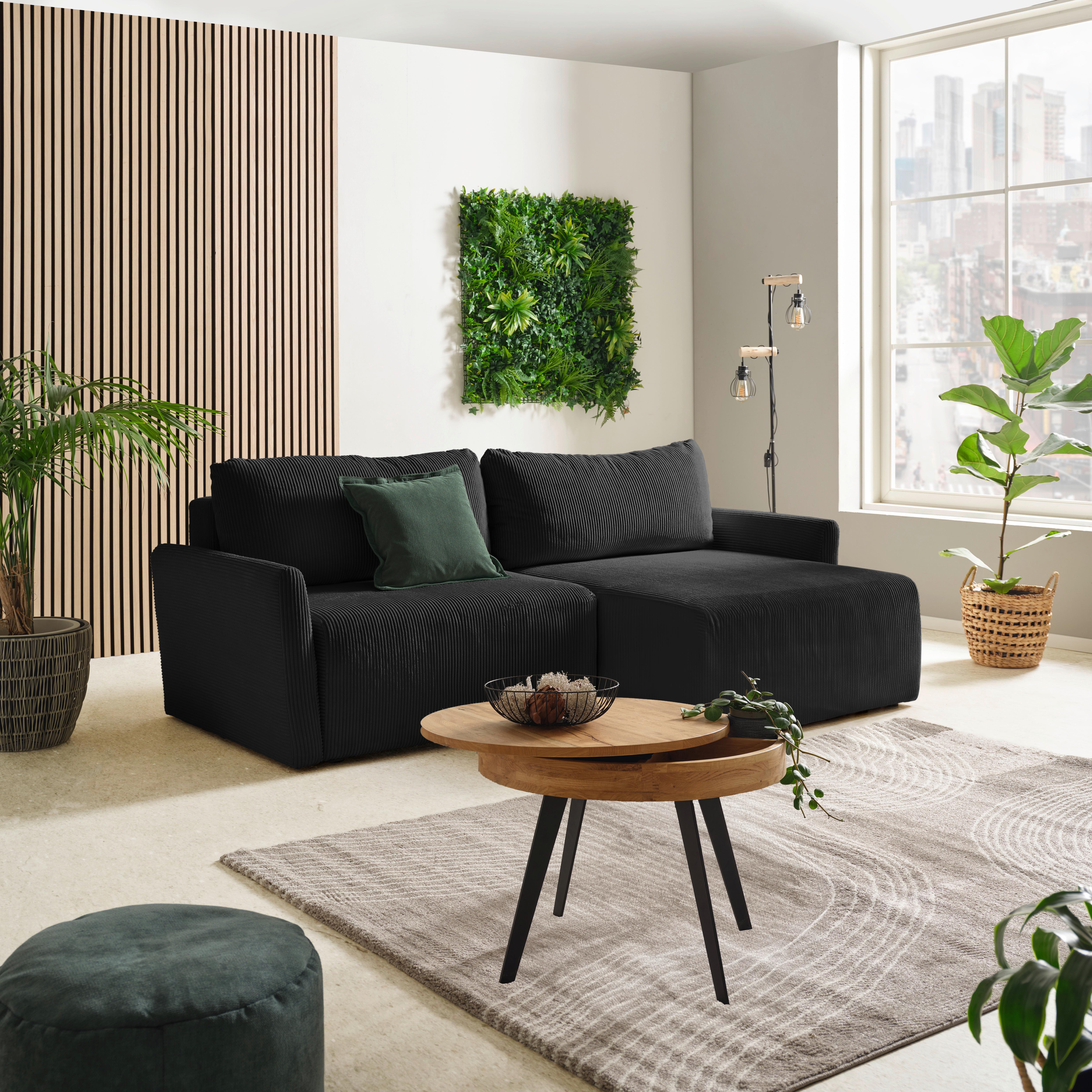 Coltar SONOS - ecru/negru, Modern, textil (228/146cm)