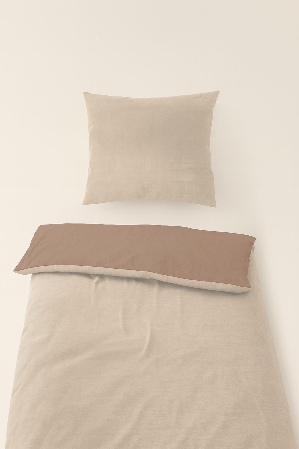 Ágyneműhuzat-garnitúra Cashmere Wende - fehér/világosbarna, textil (140/200cm) - Mömax