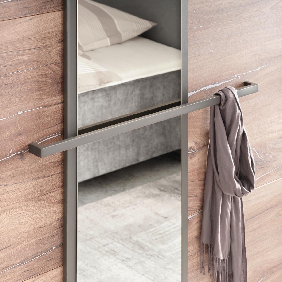 Ormar S Kliznim Vratima Rocket - boje grafita/boje hrasta, Moderno, drvni materijal/metal (250/218/65cm) - Premium Living