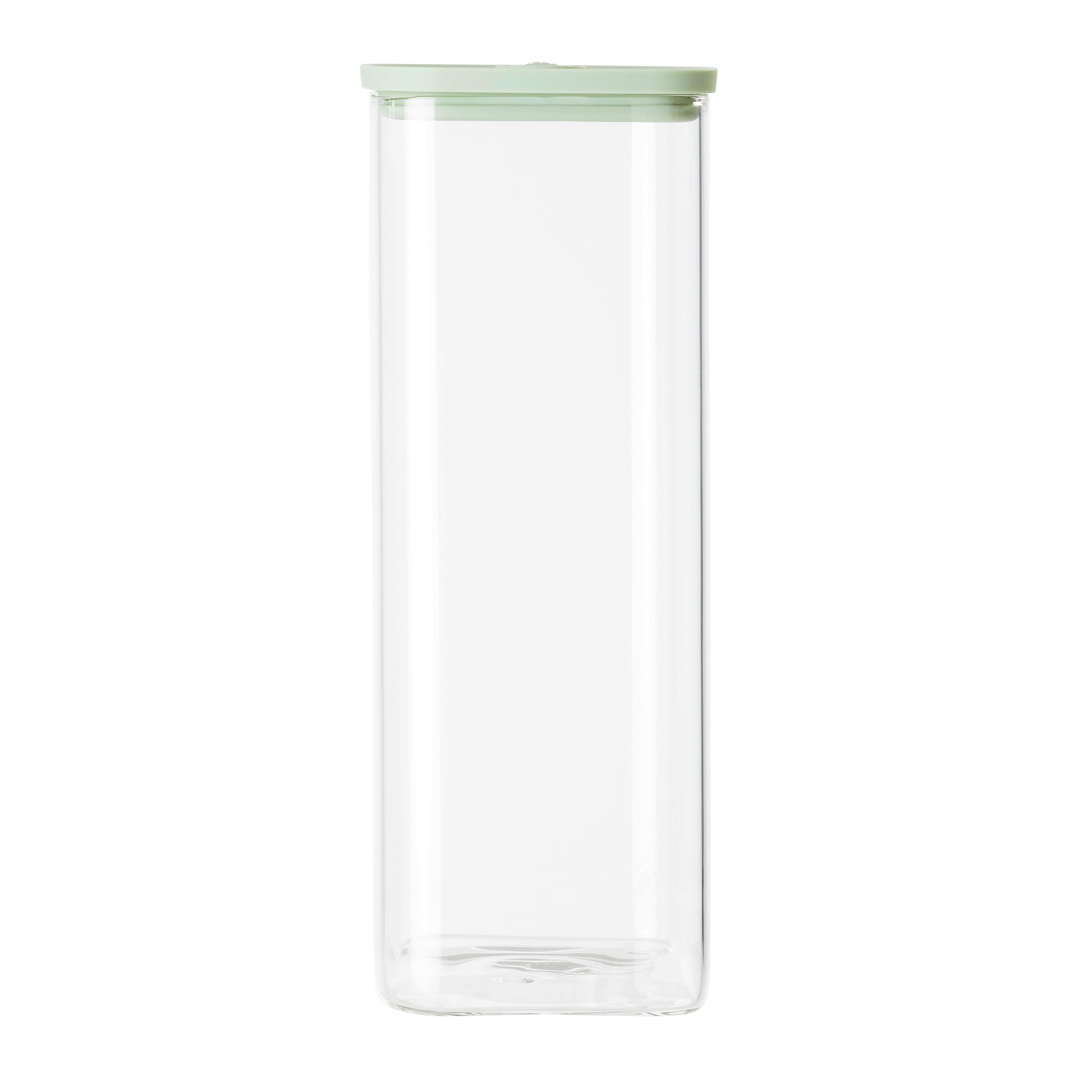Vorratsglas Selina Grün/Klar ca. 2,1L - Klar/Grün, Modern, Glas/Kunststoff (10,3/26,8/10,3cm) - Modern Living