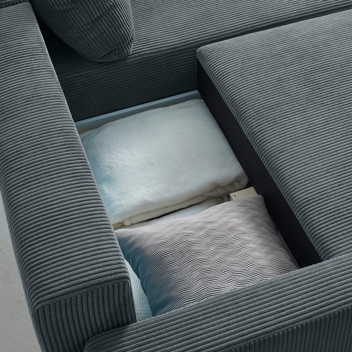 Ecksofa Dios Dunkelgrau - Dunkelgrau/Schwarz, MODERN, Holz/Kunststoff (228/91/146cm) - Based