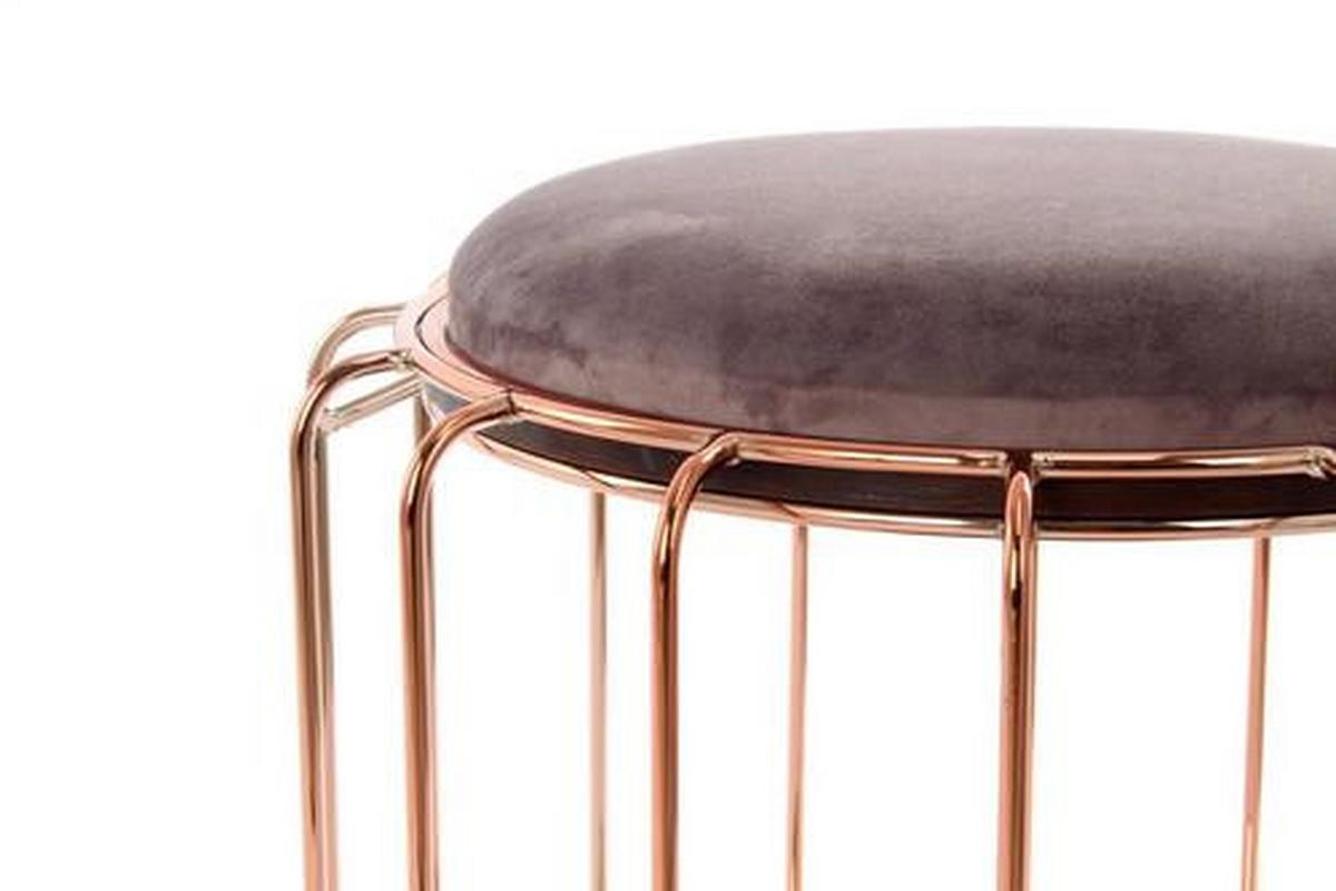 BEISTELLTISCH E3IDH - Violett/Kupferfarben, Basics, Glas/Holzwerkstoff (50/50/45cm) - Kayoom