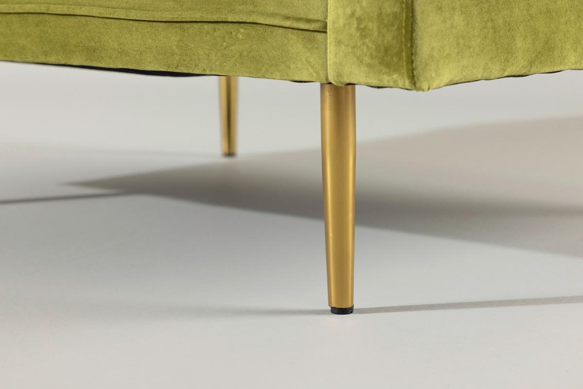 SESSEL BOOM - Goldfarben/Grün, Design, Textil/Metall (110/84/86cm) - Livetastic