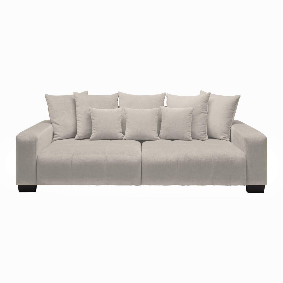 Bigsofa Matteo Hellgrau - Hellgrau/Schwarz, MODERN, Holz (246/93/124cm) - Based