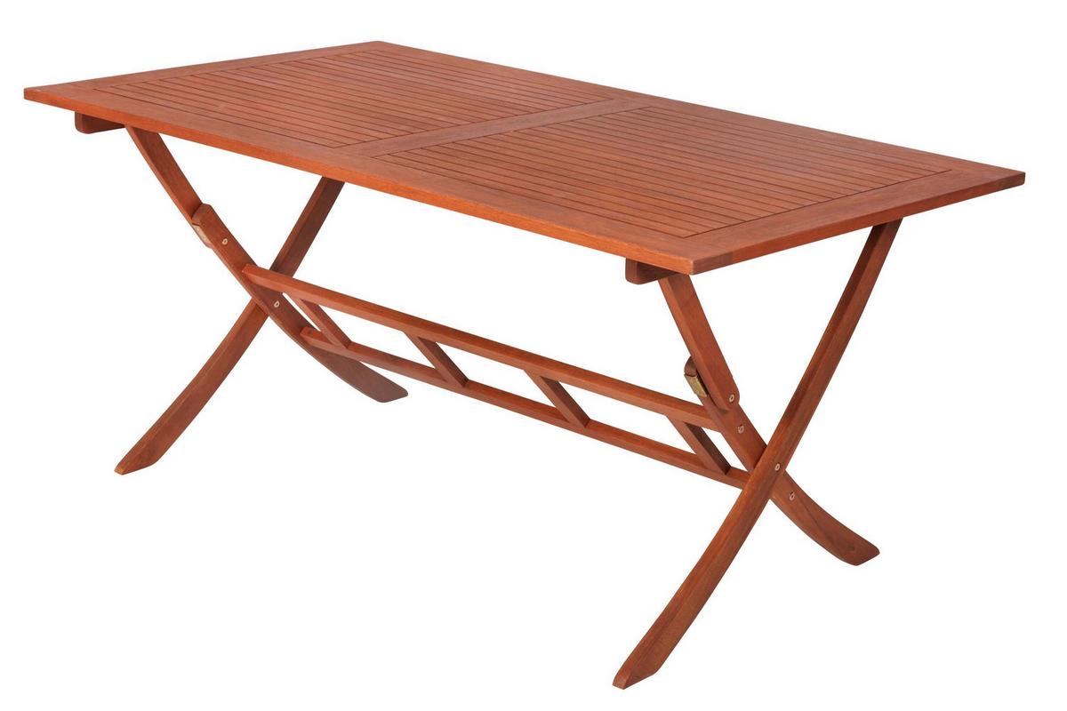 Gartentischgruppe Rio Holz 5-tlg. klappbar - Eukalyptusholzfarben, KONVENTIONELL, Holz - Gardenson