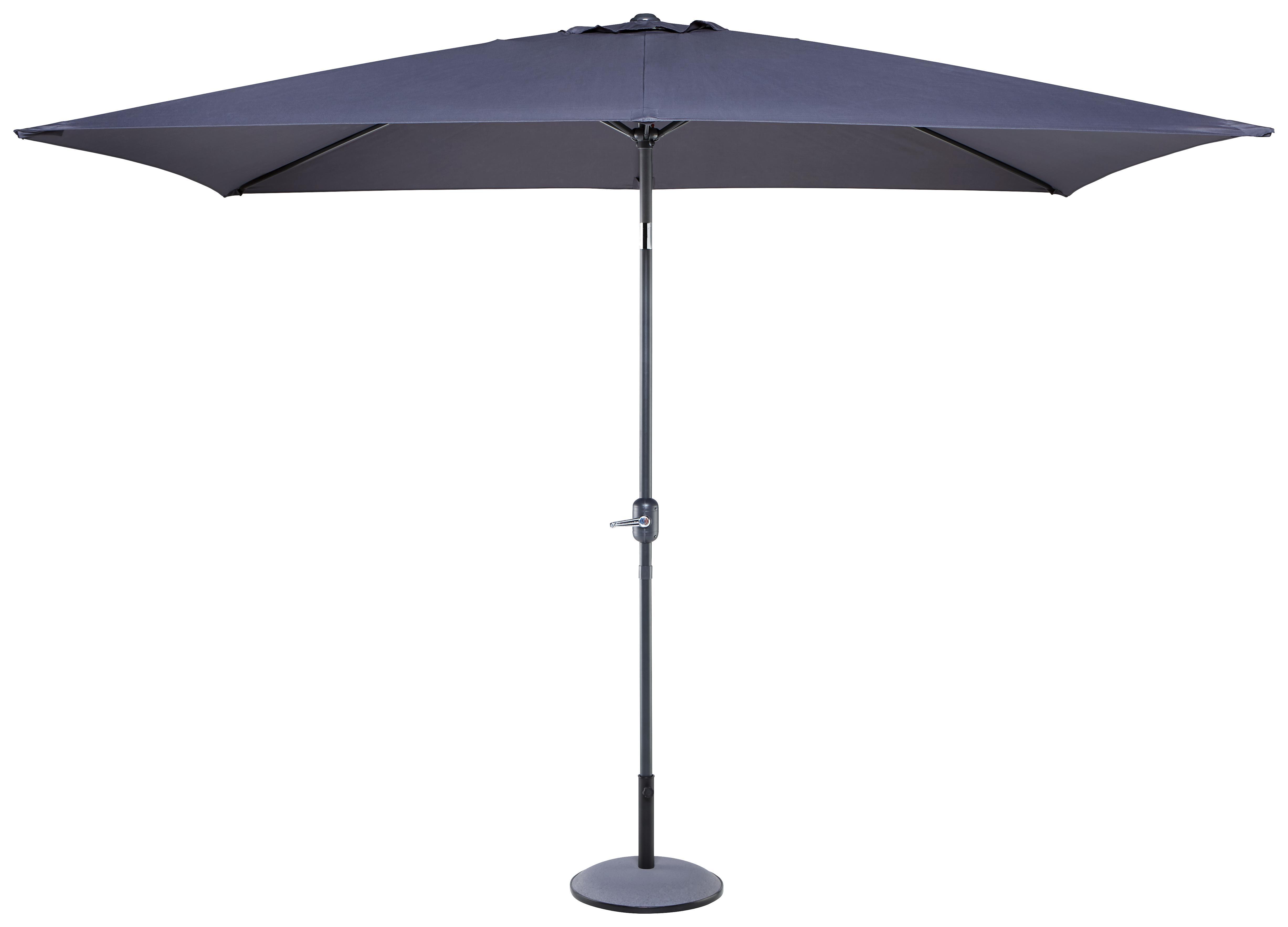 Sonnenschirm Picolo in Anthrazit - Anthrazit/Alufarben, Kunststoff/Textil (300/245/200cm) - Modern Living
