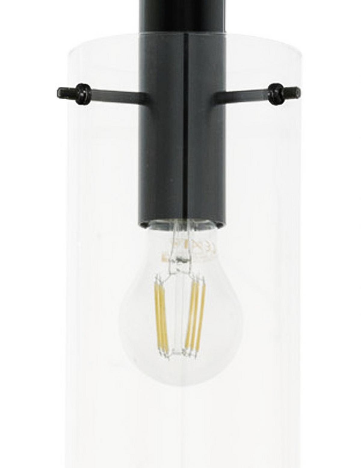Hängeleuchte Montefino - Klar/Schwarz, Modern, Glas/Metall (11/110cm) - Eglo