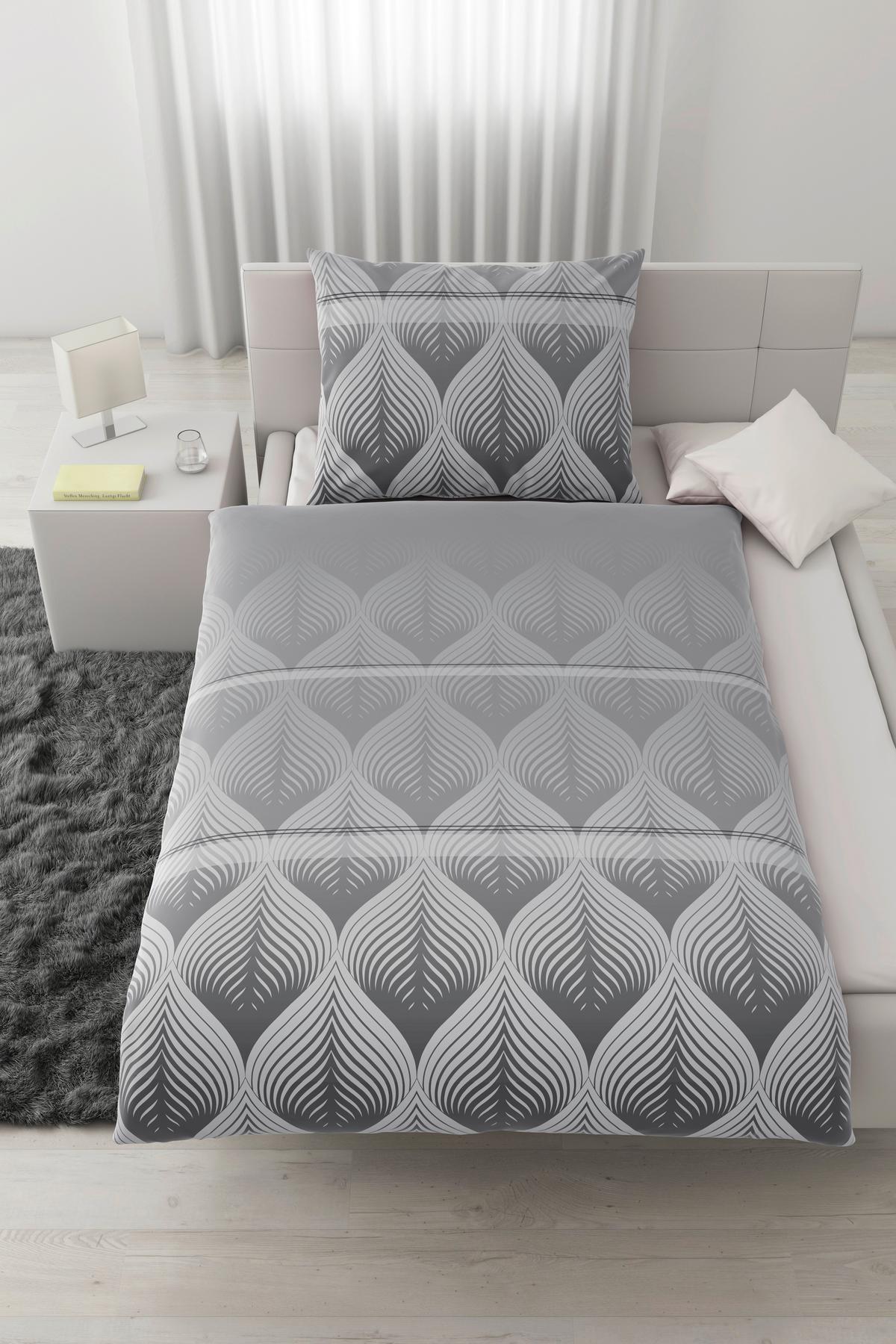 BETTWÄSCHESET DOMPS - Grau, Modern, Textil (160/210cm) - Modern Living