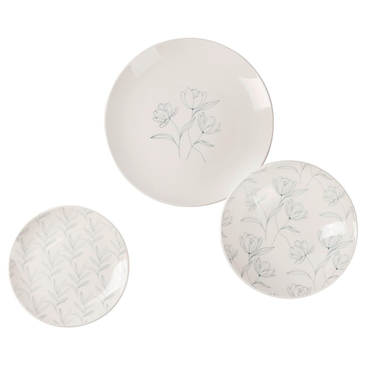 ZASTAWA STOŁOWA FLOWER - biały, Lifestyle, ceramika - Novel