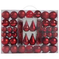 Christbaumkugel-Set Joy Rot - Rot, Kunststoff - Mömax