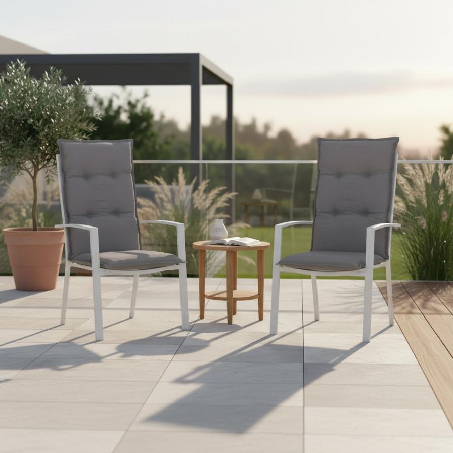 Sedežna Blazina Tanana, 2-Delni Set, Siva - siva, Basics, tekstil (118/46/8cm)