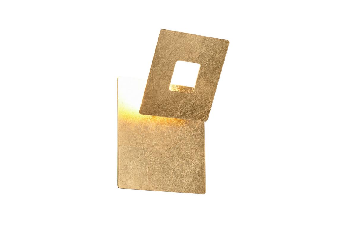 KINKIET LED 240319179 LEANO - kolor złoty, Design, metal (18/7,2/18cm) - Trio Leuchten
