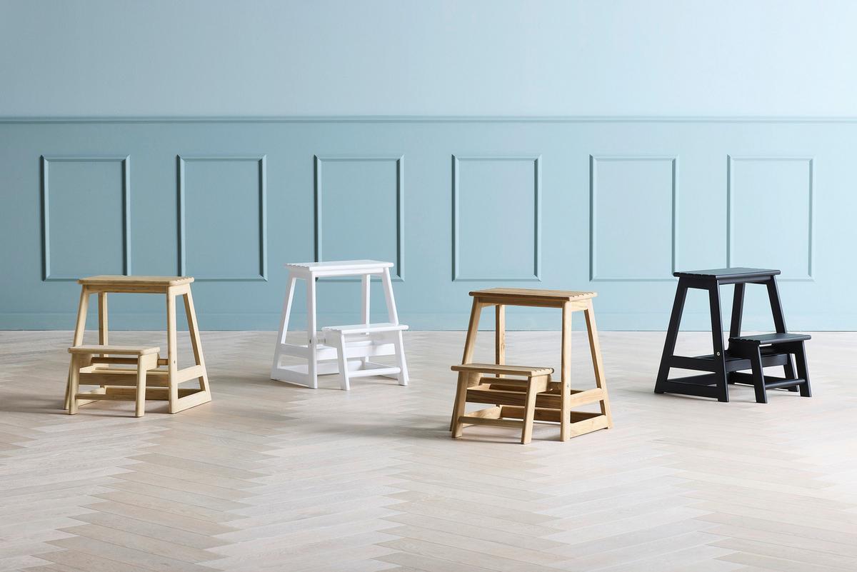 Tritthocker Skala Teak - Teakfarben, Natur, Holz (45,5/49/38,5cm) - Gardenson