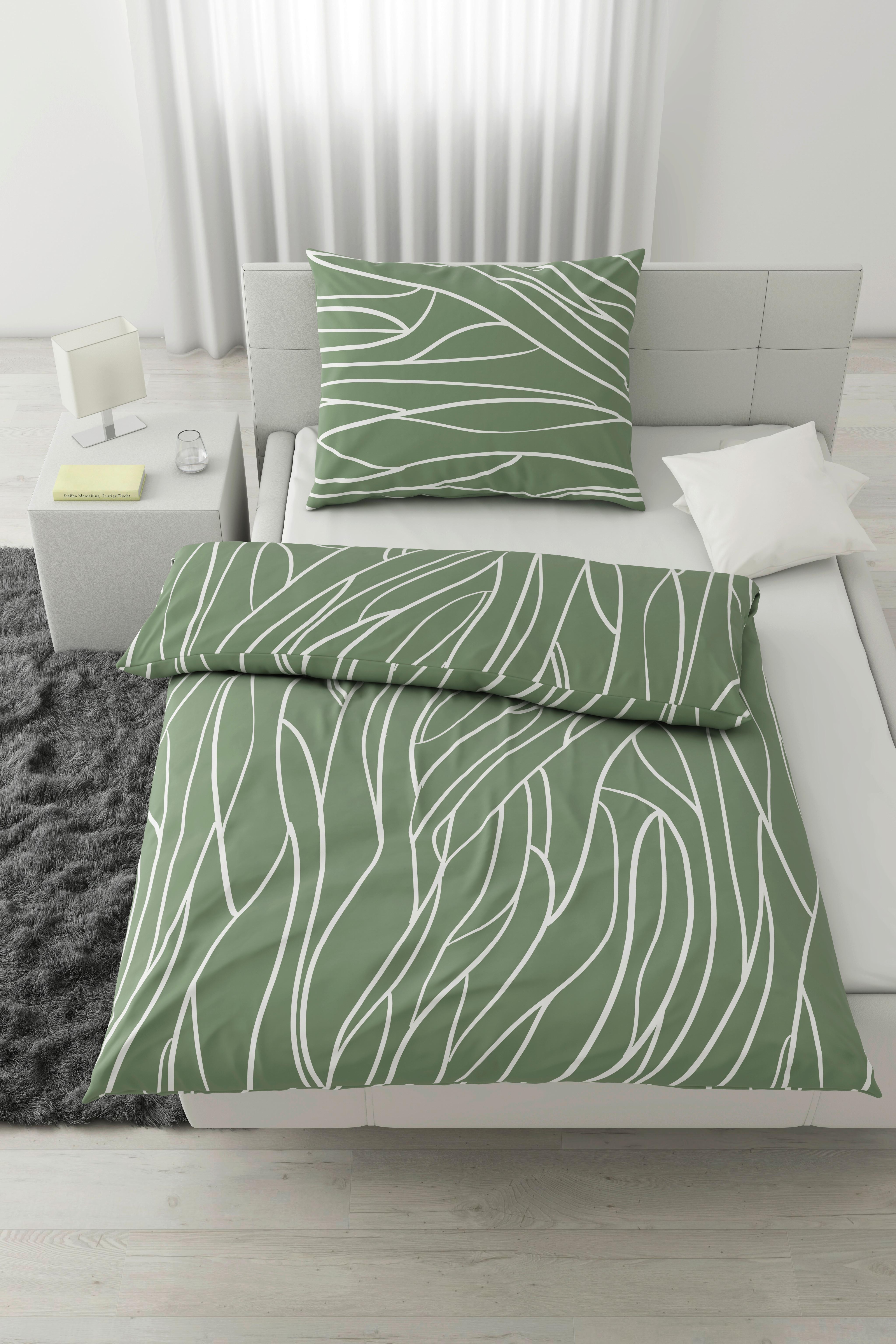 BETTWÄSCHESET JULIANE XXL - Grün, Konventionell, Textil (200/210cm) - Mömax